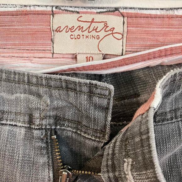 Aventura Clothing Flare Grey Denim Jeans (missing buttons) Women's 10 - Picture 2 of 4